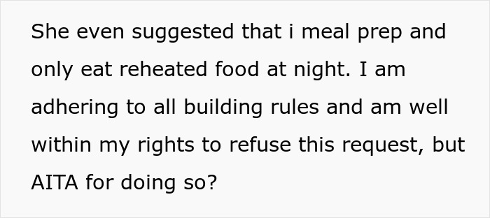 “Am I The Jerk For Refusing To Alter My Cooking Habits At Home For A Neighbor?” “Am I The Jerk For Refusing To Alter My Cooking Habits At Home For A Neighbor?”