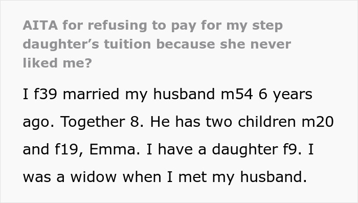 Teen Treats Her Stepmom With Hostility, Is Surprised When She Refuses To Cover Her College Tuition Teen Treats Her Stepmom With Hostility, Is Surprised When She Refuses To Cover Her College Tuition