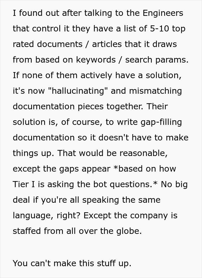 Company Bought An AI Machine To Answer Internal Questions, And It Malfunctions So Bad It’s Funny Company Bought An AI Machine To Answer Internal Questions, And It Malfunctions So Bad It’s Funny