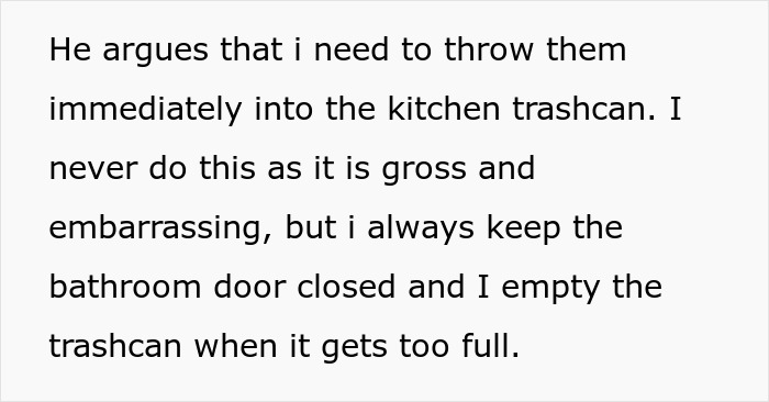 Dad Asks Teen To Throw Away Menstrual Products In Kitchen, She Refuses, So He Dumps Them On Her Bed Dad Asks Teen To Throw Away Menstrual Products In Kitchen, She Refuses, So He Dumps Them On Her Bed