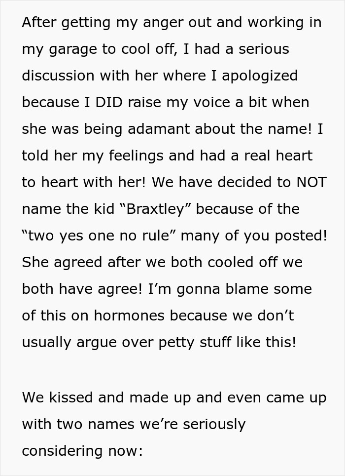 Man Asks If He’s A Jerk For Disliking Wife’s Choice For A Baby Name, Netizens Advise Him To Get Divorced Man Asks If He’s A Jerk For Disliking Wife’s Choice For A Baby Name, Netizens Advise Him To Get Divorced
