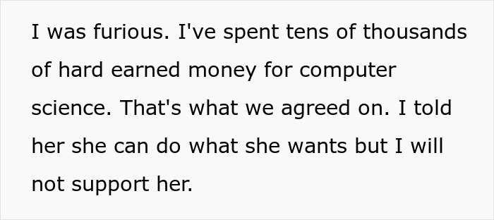 Dad Leaves Daughter High And Dry After Finding Out She Lied About Majoring In Comp Sci Dad Leaves Daughter High And Dry After Finding Out She Lied About Majoring In Comp Sci
