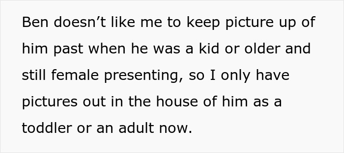 Mom Agrees To Hide All Photos Of Her Son Pre-Transition Except For One, Gets Called Cruel Mom Agrees To Hide All Photos Of Her Son Pre-Transition Except For One, Gets Called Cruel