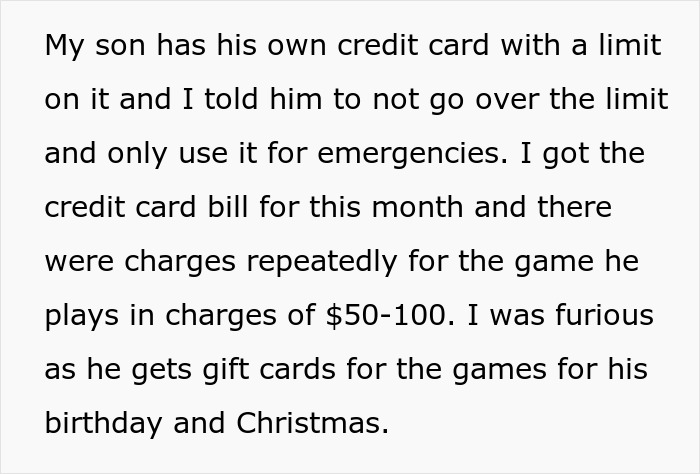 16 Y.O. Can’t See His ‘GF’ Demanding Gifts Is A Scammer, Dad Takes Away His Credit Card Privileges 16 Y.O. Can’t See His ‘GF’ Demanding Gifts Is A Scammer, Dad Takes Away His Credit Card Privileges
