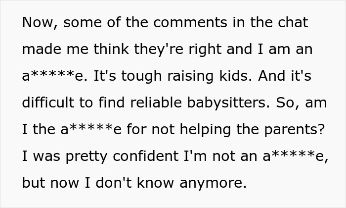 Childfree Woman Stands Firm Against Neighborhood Pressure To Babysit For Free, Is Blasted Online