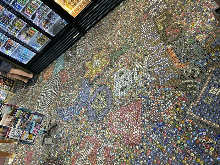 This Convenience Store’s Floor Is Made Of Bottle Caps