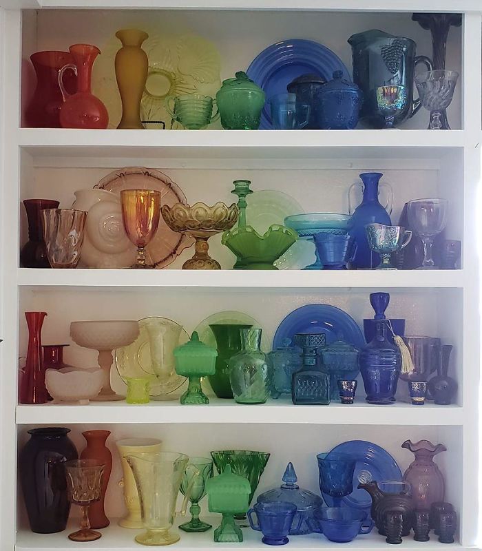 I've Collected These Pieces From Various Thrift Shops, Antique Stores, And Yard Sales Over The Years. Some Are True Depression Glass From The 30s And Some Are Mid-Century