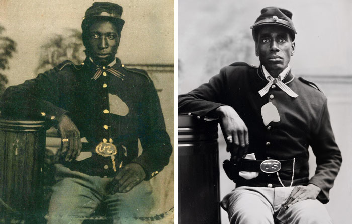 6 Side-By-Side Portraits Of Black Civil War Heroes And Their Direct Descendants