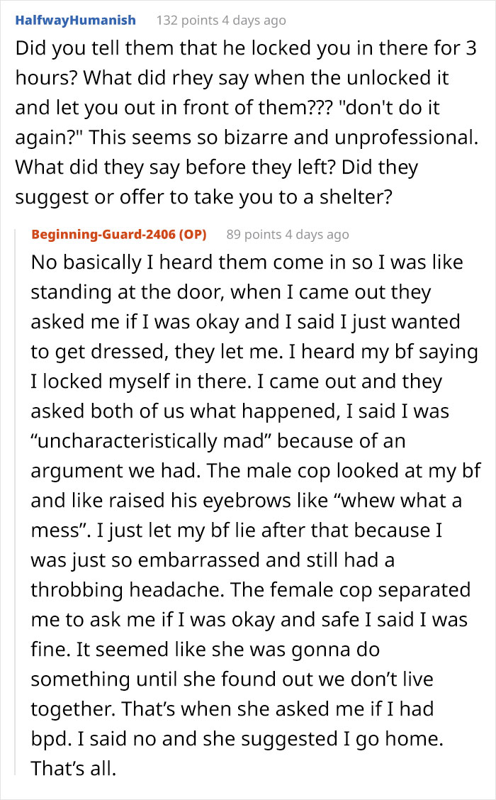 “I Called The Police”: Guy Can’t Stand GF’s Smell, Locks Her In The Bathroom For 3 Hours