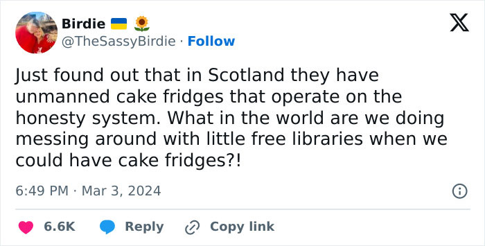 Scotland’s Honesty Cake Fridge Goes Viral, Has People Listing Other Similar Fridges Around The World