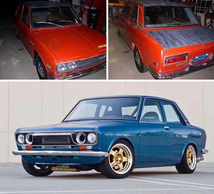 1972 Datsun 510 Restomod Before And After