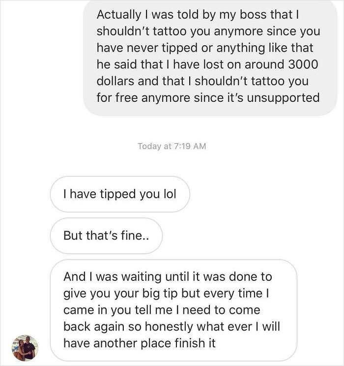 A Tattoo Artist At The Shop I Work For Has Been Working On A Sleeve For An Acquaintance Of His, Not Even Charging Her, And She Asked To Come In Today To Get More Done. He Was Booked For The Day And She Copped An Attitude Over Him Not Clearing His Schedule For Her