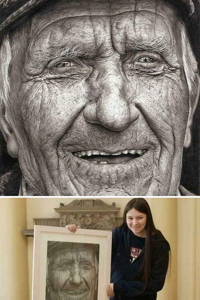 Retrato a lápiz por la irlandesa de 16 años Shania Mcdonagh