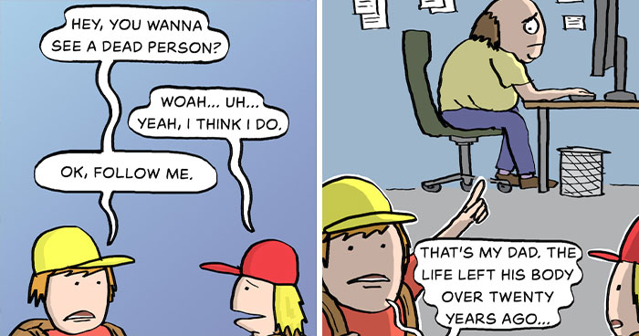 This Artist Creates Dark Humor Comics With Unexpected Twists And Here Are His 28 Recent Works