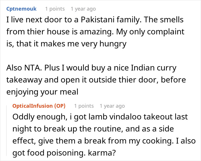 “Am I The Jerk For Refusing To Alter My Cooking Habits At Home For A Neighbor?” “Am I The Jerk For Refusing To Alter My Cooking Habits At Home For A Neighbor?”