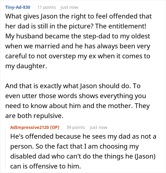 Woman Divorced And Cut Out Husband After An Accident Left Him Disabled, Expects Same From Daughter Woman Divorced And Cut Out Husband After An Accident Left Him Disabled, Expects Same From Daughter