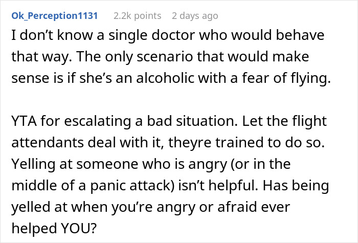 Man Seeks Support Online: "AITA For Telling A Doctor To Shut Up On A Turbulent Flight?" Man Seeks Support Online: "AITA For Telling A Doctor To Shut Up On A Turbulent Flight?"