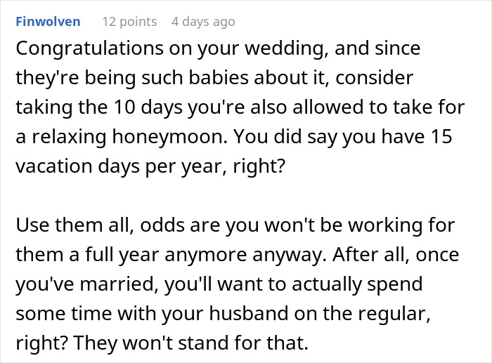 Entitled Elderly People Don't Want Caretaker To Take Time Off For Her Wedding