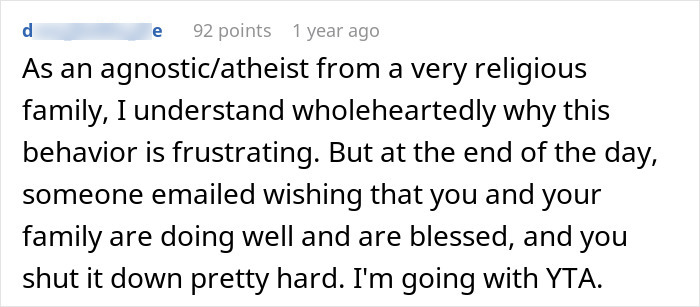 Woman Shuts Down Religious Email At Work, Says “I Don’t Like Prayer/Blessed Language Directed At Me” Woman Shuts Down Religious Email At Work, Says “I Don’t Like Prayer/Blessed Language Directed At Me”
