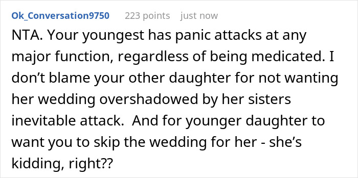 Woman Doesn’t Invite Her Sister To Her Wedding, As Her Panic Attack Ruined The Engagement Party