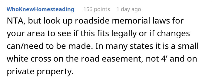 Man Asks If He’d Be A Jerk To Ask Parents To Remove Their Child’s Memorial From His Property Man Asks If He’d Be A Jerk To Ask Parents To Remove Their Child’s Memorial From His Property