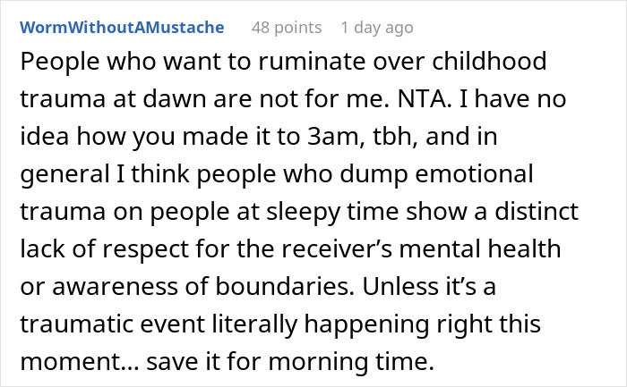 Woman Gets Upset When Her Boyfriend Can’t Stay Up At 3AM To Console Her Woman Gets Upset When Her Boyfriend Can’t Stay Up At 3AM To Console Her