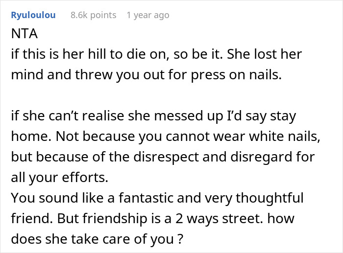 Bride Left In Tears After Friend Had The Audacity To Wear White Nails To Her Bridal Shower Bride Left In Tears After Friend Had The Audacity To Wear White Nails To Her Bridal Shower