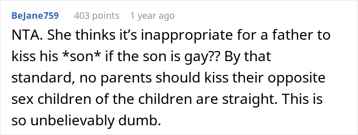 Man Hugs And Kisses Gay Son, Angers Homophobic Wife
