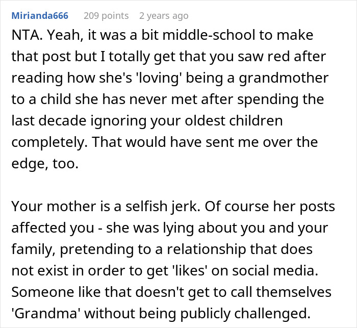 “AITA For Not Letting My Mother Identify As A Grandmother To My Child On Social Media?”