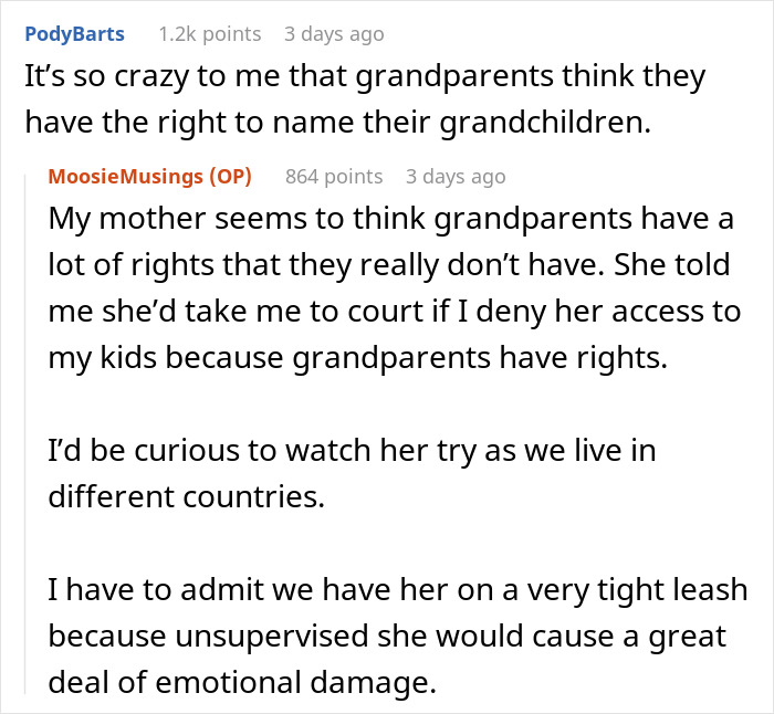 Grandma Throws Threats Over Baby's Name, Soon Realizes No One Cares About Losing Contact With Her Grandma Throws Threats Over Baby's Name, Soon Realizes No One Cares About Losing Contact With Her