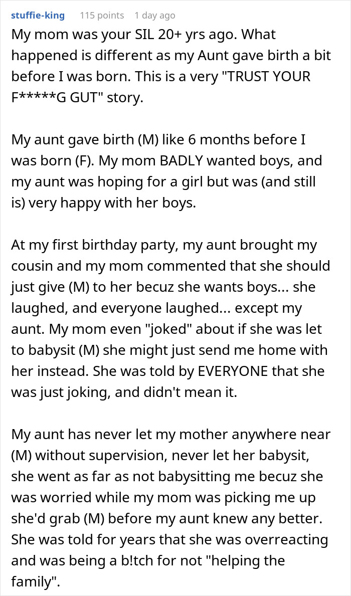 Woman Banned From Seeing Nephew After Her Creepy “Joke” Raises Red Flags Woman Banned From Seeing Nephew After Her Creepy “Joke” Raises Red Flags