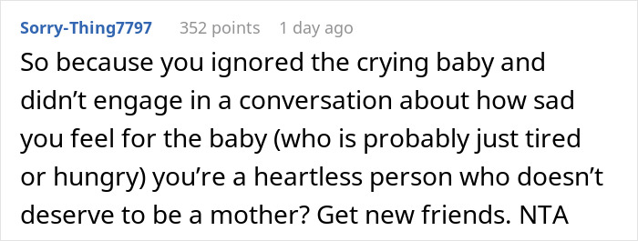 “AITA For Ignoring A Crying Baby In A Restaurant And Continuing To Enjoy My Dessert?”