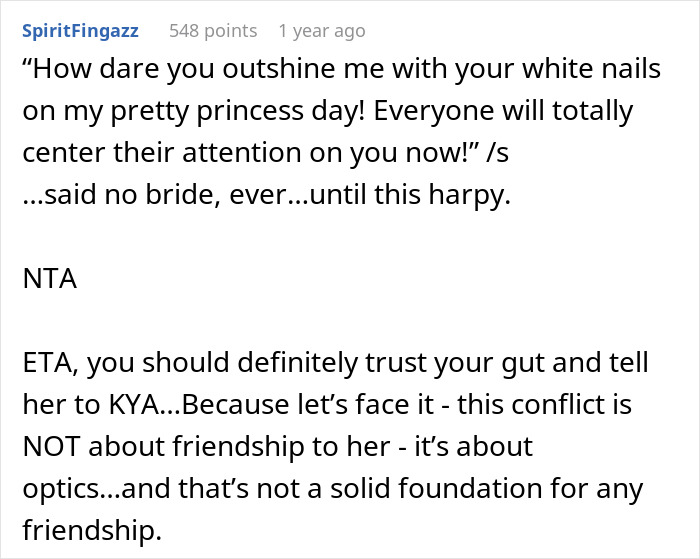 Bride Left In Tears After Friend Had The Audacity To Wear White Nails To Her Bridal Shower Bride Left In Tears After Friend Had The Audacity To Wear White Nails To Her Bridal Shower