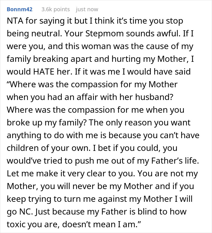 Stepmom Tells Teen Not To Invite His Mom To His Graduation, He Tells Stepmom Not To Come Instead Stepmom Tells Teen Not To Invite His Mom To His Graduation, He Tells Stepmom Not To Come Instead