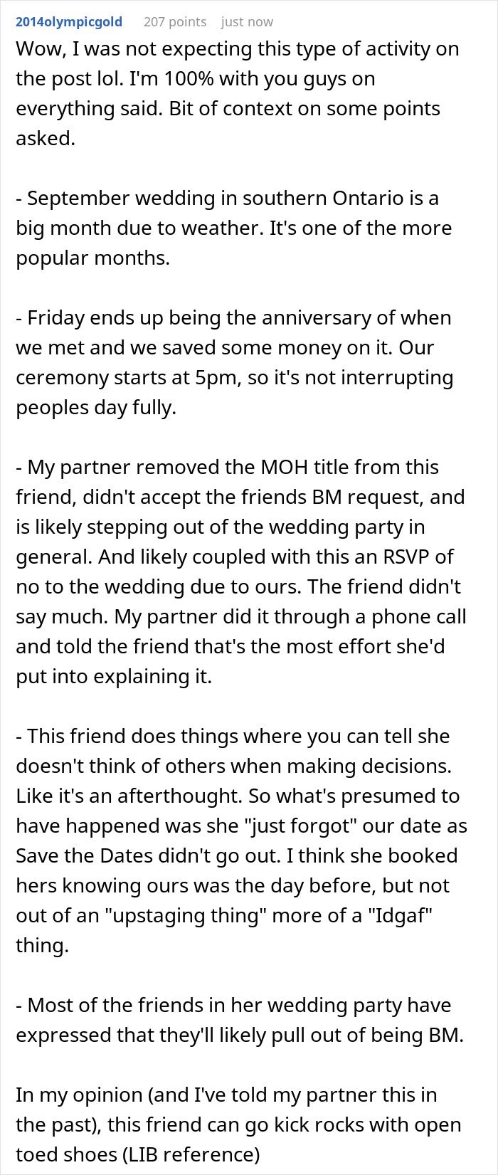 Woman Sets Her Wedding Date A Day After Her Best Friend's Ceremony, Guests Decline Her Invitation Woman Sets Her Wedding Date A Day After Her Best Friend's Ceremony, Guests Decline Her Invitation
