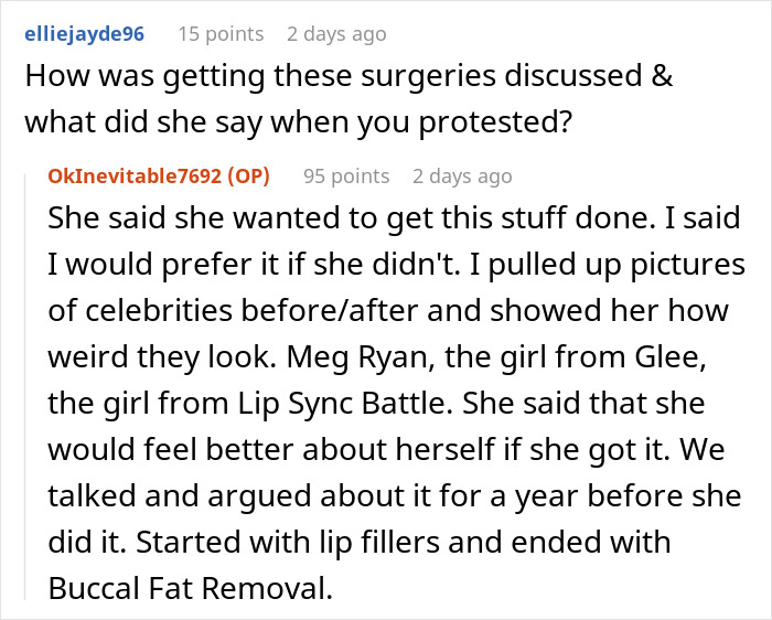 “AITA For Being Truthful And Admitting That I Find My Wife Unattractive After Her Surgery?” “AITA For Being Truthful And Admitting That I Find My Wife Unattractive After Her Surgery?”