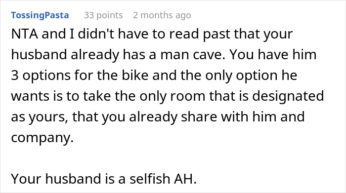 Woman Doesn’t Let Husband Invade Her Personal Corner At Home With His Peloton, Drama Ensues Woman Doesn’t Let Husband Invade Her Personal Corner At Home With His Peloton, Drama Ensues