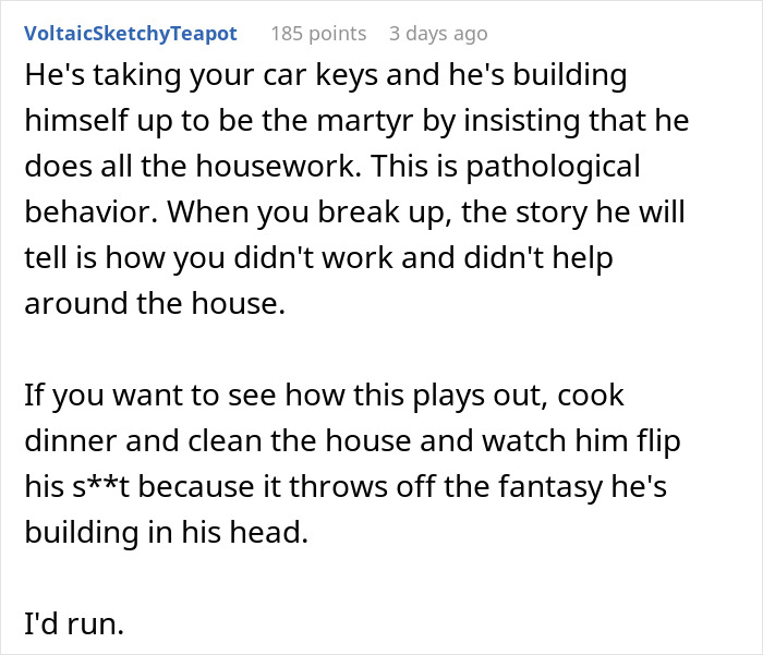 "My Husband Purposely Hid My Car Keys So I Would Miss My Job Interview" "My Husband Purposely Hid My Car Keys So I Would Miss My Job Interview"