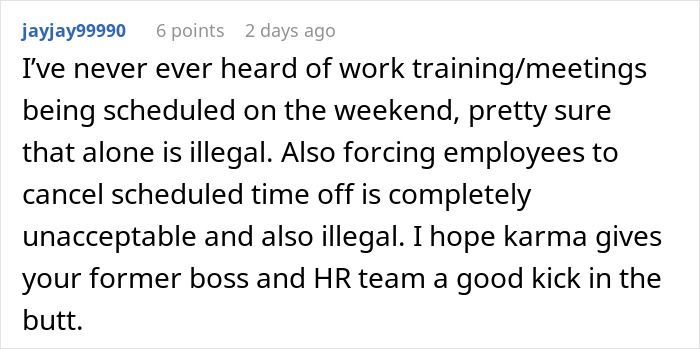 Boss Decided To Fire Good Employee Because They Refused To Come In On The Weekend Boss Decided To Fire Good Employee Because They Refused To Come In On The Weekend