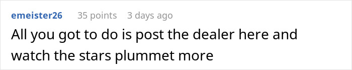 “Nearly 3.5k Total Reviews”: Car Dealership Tries To Bait And Switch The Wrong Customer “Nearly 3.5k Total Reviews”: Car Dealership Tries To Bait And Switch The Wrong Customer