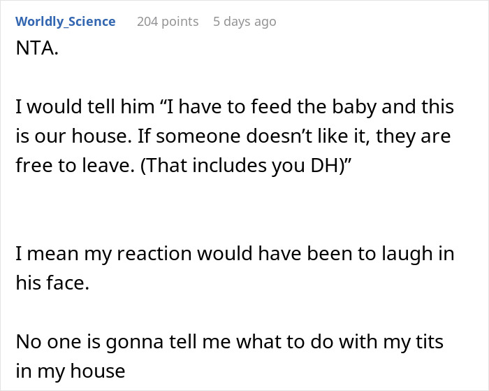 Man Demands Wife Stop Breastfeeding Their Baby In Front Of His Mates, Is Told To ‘Shut Up’ Man Demands Wife Stop Breastfeeding Their Baby In Front Of His Mates, Is Told To ‘Shut Up’
