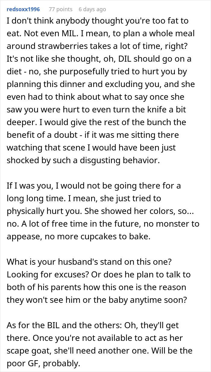 Woman Who Called Her Daughter-In-Law “Too Fat To Eat Dinner” Is Shocked When She Leaves Woman Who Called Her Daughter-In-Law “Too Fat To Eat Dinner” Is Shocked When She Leaves
