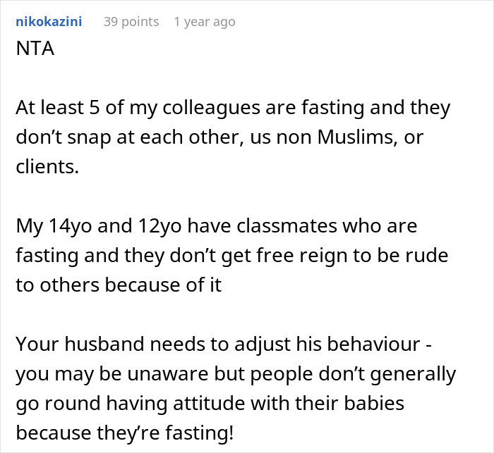 Man Loses Patience Mid-Ramadan Fast, Wife Gives Him An Ultimatum After Baby Becomes A Target