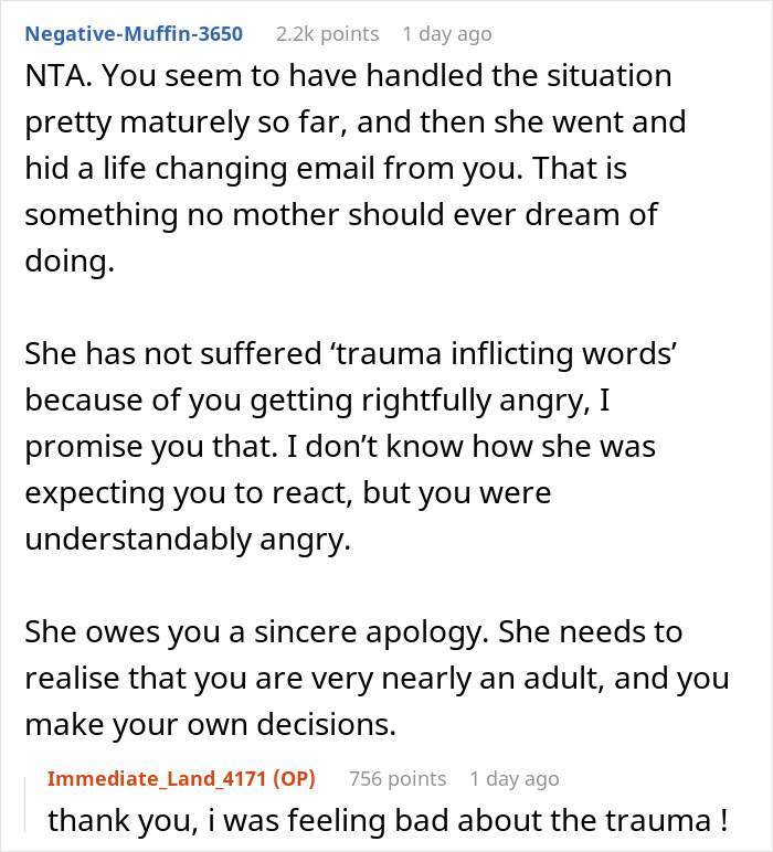 “I Yelled More Than I Ever Had”: Mom Hides News Of Dream College Acceptance Letter From 17 Y.O. “I Yelled More Than I Ever Had”: Mom Hides News Of Dream College Acceptance Letter From 17 Y.O.