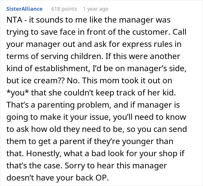 Karen Learns Ice Cream Shop Worker Served Her 11 Y.O. Child, Calls The Manager And Demands A Refund Karen Learns Ice Cream Shop Worker Served Her 11 Y.O. Child, Calls The Manager And Demands A Refund