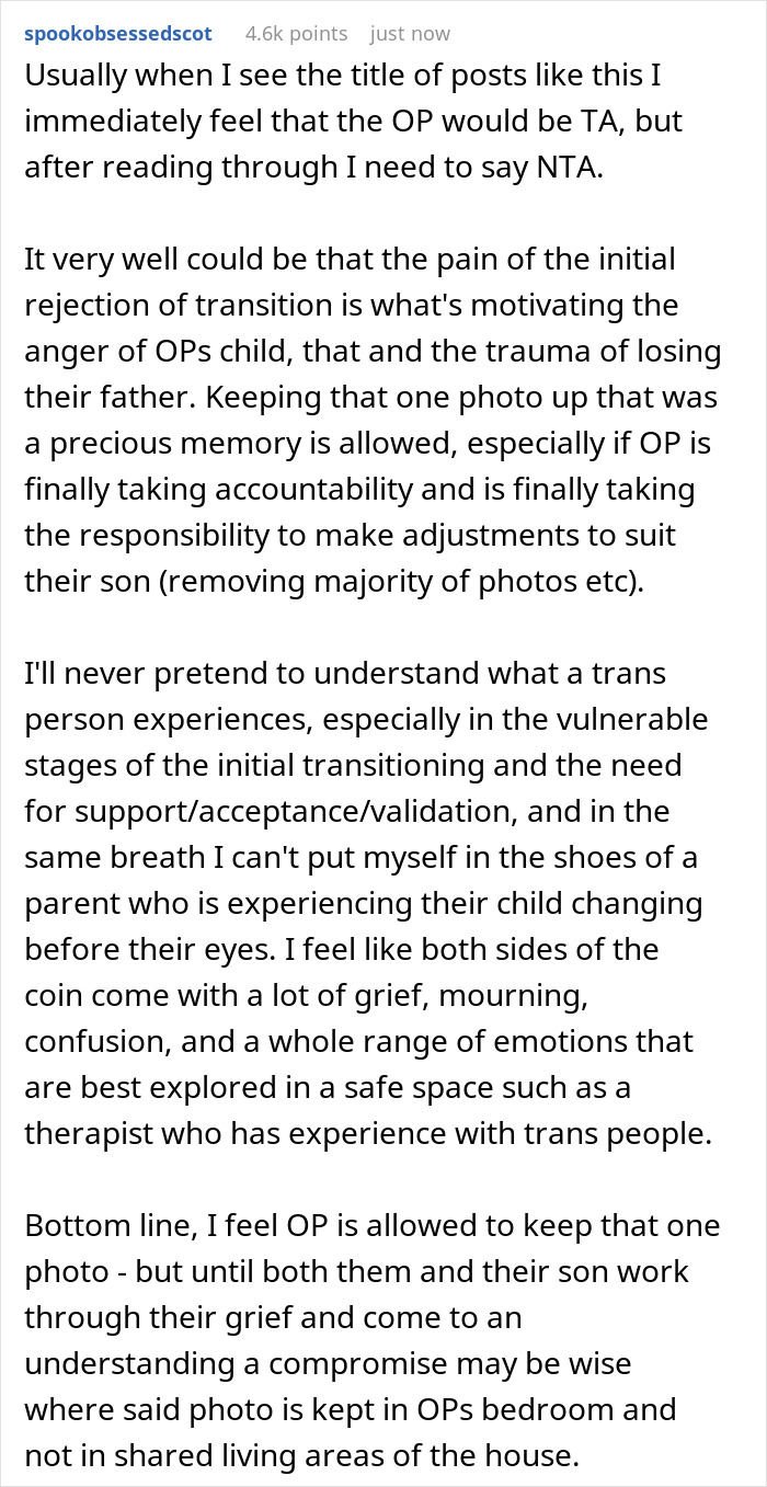 Mom Agrees To Hide All Photos Of Her Son Pre-Transition Except For One, Gets Called Cruel Mom Agrees To Hide All Photos Of Her Son Pre-Transition Except For One, Gets Called Cruel