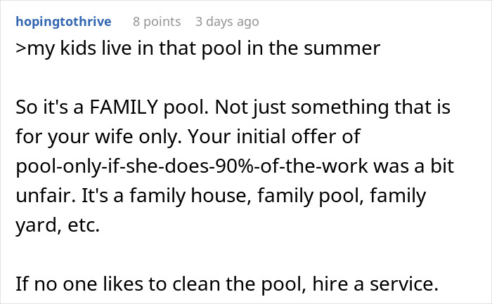 Man Refuses To Look After Pool Any Longer, Asks Wife To Stick To Her Promise, Drama Ensues