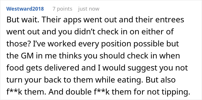 Restaurant Customers Upset At Having To See A Worker Eat At A Table Far Away From Them Restaurant Customers Upset At Having To See A Worker Eat At A Table Far Away From Them