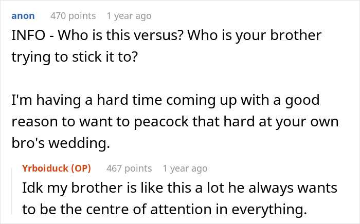 "AITA For Uninviting My Gay Brother And His Boyfriend To My Wedding?" "AITA For Uninviting My Gay Brother And His Boyfriend To My Wedding?"