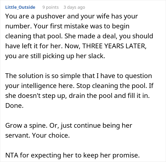 Man Refuses To Look After Pool Any Longer, Asks Wife To Stick To Her Promise, Drama Ensues